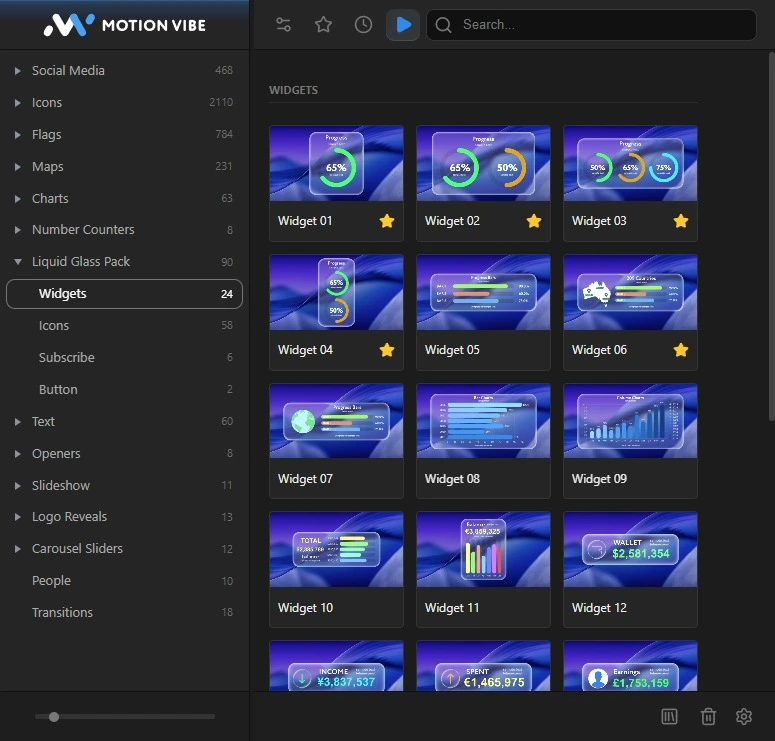MotionVibe Panel UI